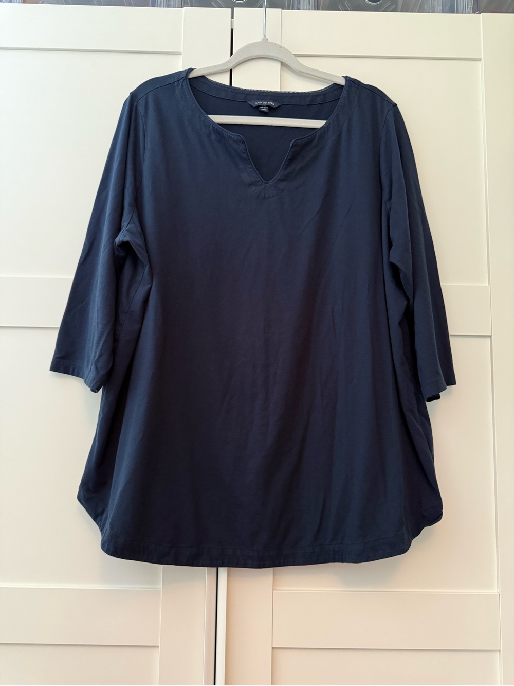 Land’s End Navy Split-Neck Tunic Top, 2X